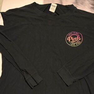 PINK Victoria's Secret Black Long Sleeve Tee